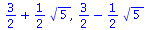 `+`(`/`(3, 2), `*`(`/`(1, 2), `*`(`^`(5, `/`(1, 2))))), `+`(`/`(3, 2), `-`(`*`(`/`(1, 2), `*`(`^`(5, `/`(1, 2))))))
