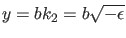 $ y=b k_2=b \sqrt{-\epsilon}$