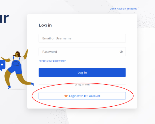 Mattermost login page