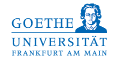 Logo Universität Frankfurt. Das Logo besteht aus dem Namen der Universität, sowie einer Goethe-Büste