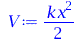 Typesetting:-mprintslash([V := `+`(`*`(`/`(1, 2), `*`(k, `*`(`^`(x, 2)))))], [`+`(`*`(`/`(1, 2), `*`(k, `*`(`^`(x, 2)))))])