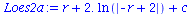 `+`(r, `*`(2., `*`(ln(abs(`+`(`-`(r), 2))))), c)