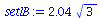 `+`(`*`(2.04, `*`(`^`(3, `/`(1, 2)))))