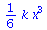 `+`(`*`(`/`(1, 6), `*`(k, `*`(`^`(x, 3)))))