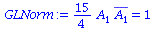 `+`(`*`(`/`(15, 4), `*`(A[1], `*`(conjugate(A[1]))))) = 1