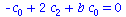 `+`(`-`(c[0]), `*`(2, `*`(c[2])), `*`(b, `*`(c[0]))) = 0