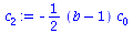 `+`(`-`(`*`(`/`(1, 2), `*`(`+`(b, `-`(1)), `*`(c[0])))))