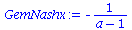 `+`(`-`(`/`(1, `*`(`+`(a, `-`(1))))))