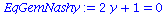 `+`(`*`(2, `*`(y)), 1) = 0